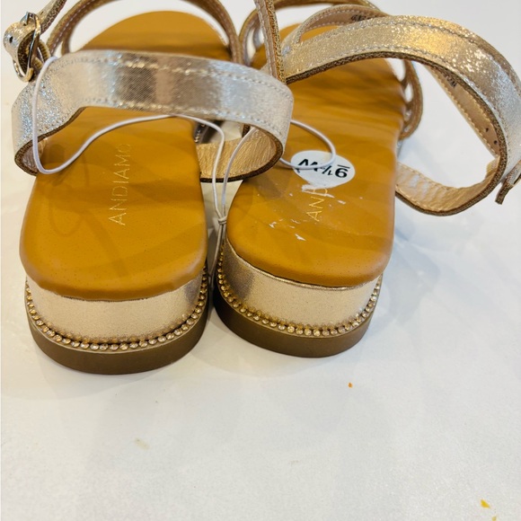Andiamo Comfort & style Gold Beaded Sandals Women’s 9.5W New without tag - Picture 7 of 12